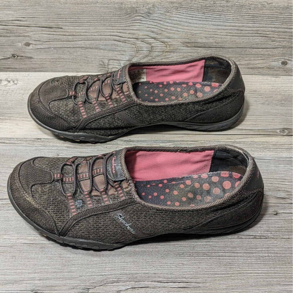 Skechers Womens Breathe Easy 23010 Brown Casual Shoes Sneakers Sz 11
